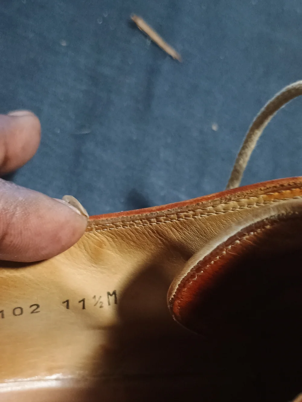 Johnston & Murphy Brown Leather Oxfords with Gold Perforated Toe (188)